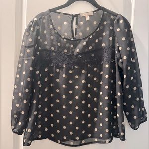 Sheer Polkadot Blouse